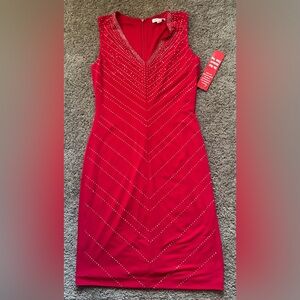 Elegant Red Studded Dress